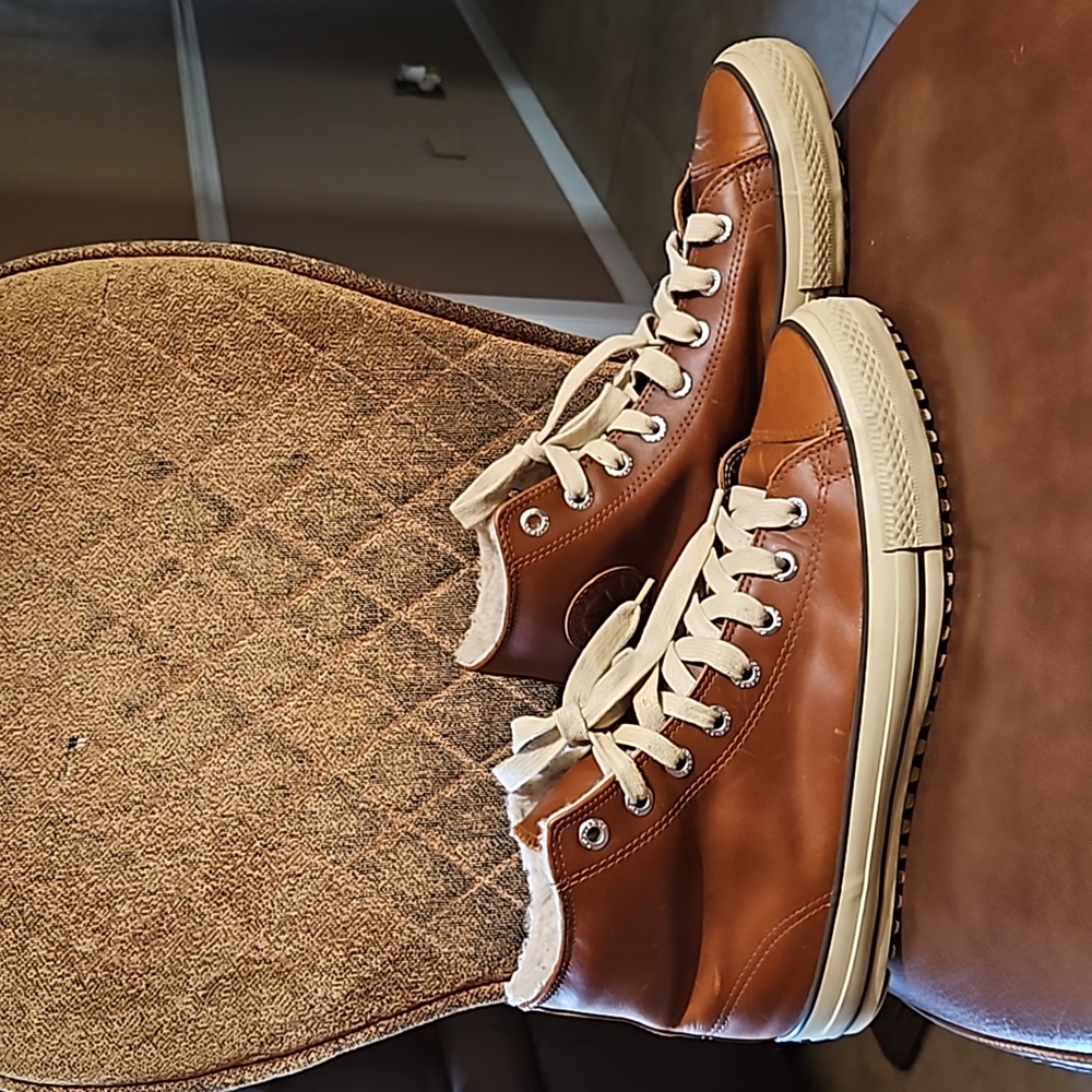 Converse Chuck Taylor CTAS Hi Leather Faux Fur Epic Dune Sneakers